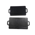 Duoble Sided Rectangle Cast Iron Grill Griddle Flat & Ridge