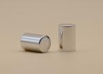 Silver Aluminum Perfume Bottle Caps Cylinder Shape PP Plastic Inner