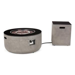 Quality Cement Customized Color Portable Round Propane Fire Pit For Camping Party wholesale