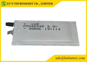 Quality 3V 30mAh Primary Li Battery RFID Ultra Thin CP042345 UL1642 For Credit Card wholesale