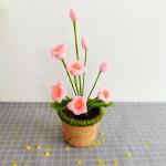 New Creative Luxury Handmade Crochet Knitting Plants Flowers Handicraft Home