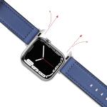22mm Silicone Leather Watch Strap for iWatch Series 6 5 4 3 2 1 SE Luxury and