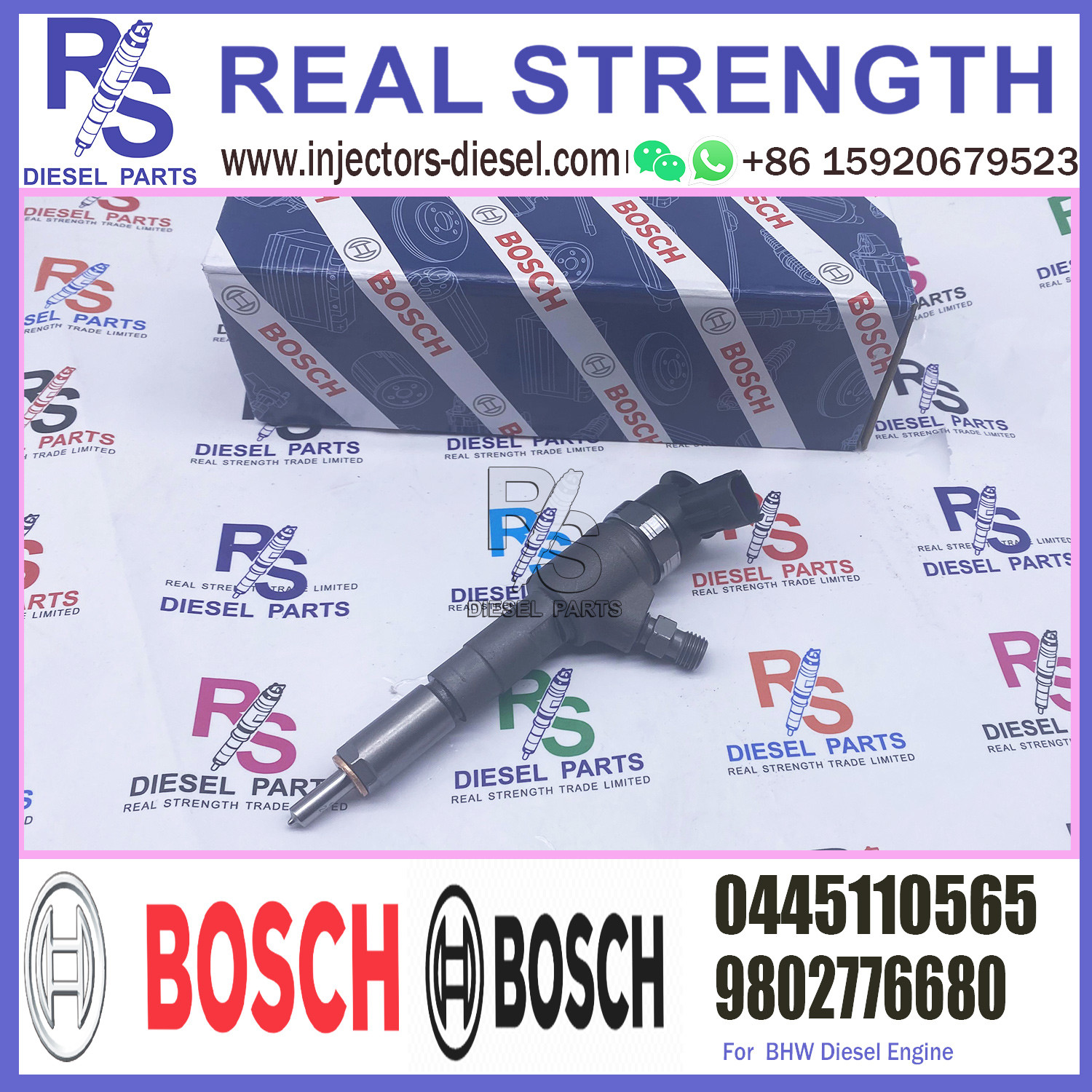 Common Rail Injector Common Rail Valve Assembly and Common Rail Nozzle0445110536 0445110547 0445110565