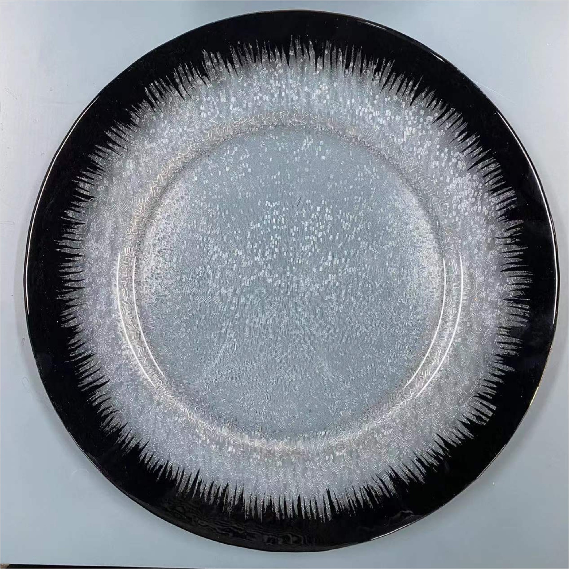 13 Inch Beautiful Shiny Brown Glass Charger Plates For Events