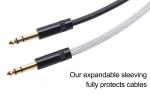 White PET Expandable Braided Cable Sleeving For Vacuum Cleaner