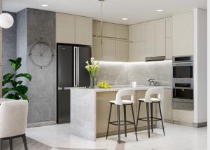 Quality Environmental Friendly Melamine Impregnated Film Paper Integrated Kitchen Cabinets wholesale