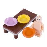 City garden home series accessories blocks toys food parts figures mini plate