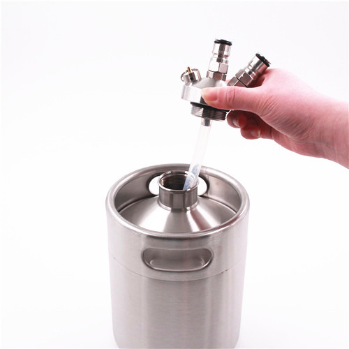 30PSI Safe Valve Mini Keg Ball Lock Lid Stainless Steel Dispenser