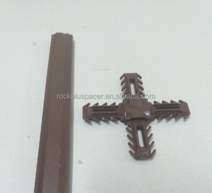 Black / White / Brown Windows Georgian Bar 8*18 Croos Connector For Glass Panes Decoration