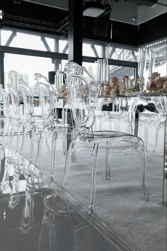 Princess Chevalier Chairs Crystal Clear Plastic Resin Acrylic Chiavari Chair