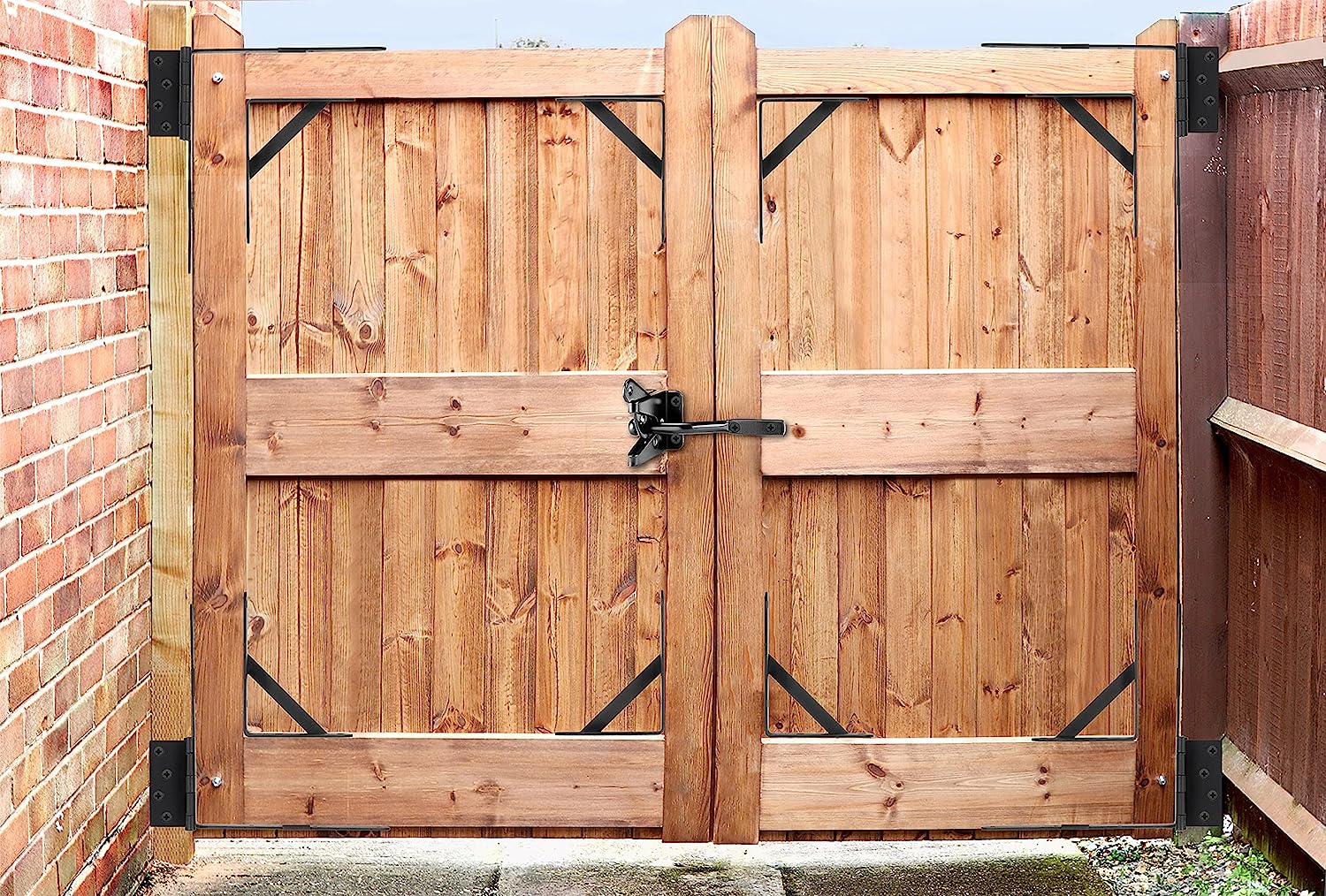 Heavy Duty Metal Anti Sag Gate Frame Kit with Customizable Gate Corner Brace Bracket