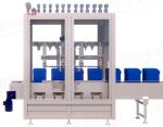 Auto Production Chemical Filling Machine 0.6m3/Min Air Consumption