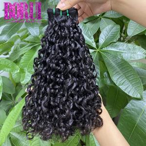 Quality Super Double Drawn Human Hair Funmi Pixie Curl Hair Bundles Water Wave Natural Color wholesale