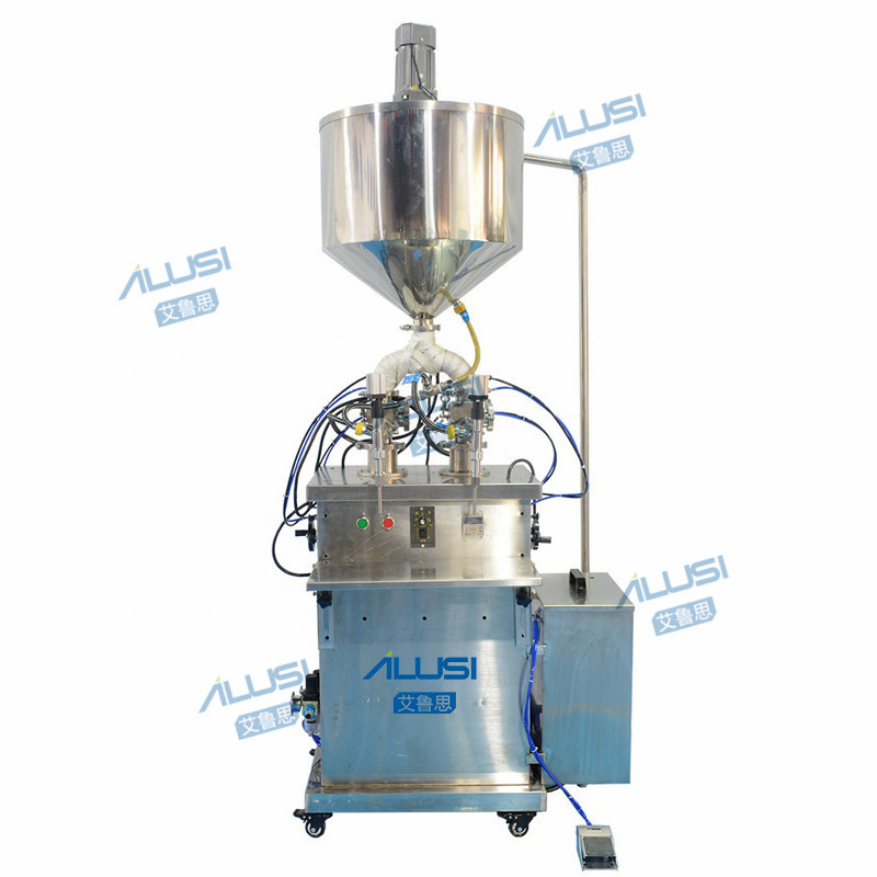 Semi - Automatic Constant Temperature Liquid Filling Machine Vertical Paste Liquid Heating Mixing Filler