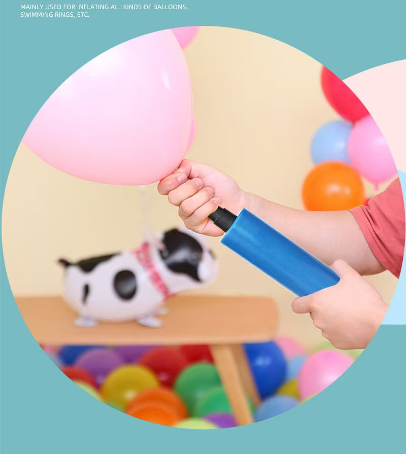 Single Item 17*3cm Colorful Mini Manual Air Helium Balloon Pump For Latex Balloons