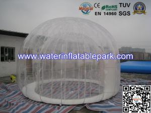 Quality Double Layer 4 M Diameter Inflatable Outdoor Bubble Tent / Clear Dome Tent wholesale
