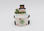 Ceramic Hand Painted Candle Holders Earthenware Material For Christmas