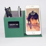 OEM Green Wireless Charging Pen Holder With Mobile Phone Holder