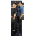 Blue Black 150g 96% Cotton 4% Conductive Fiber ESD T Shirts