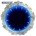 Customized Metal Wall Art Sculpture Modern Lighting Circular Stainless Steel
