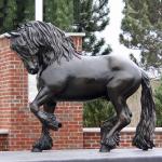 Bronze Life Size Horse Statues Garden Art Metal Animal Sculpture Decorative