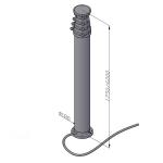 6m telescopic mast for mobile security vehicle/ video tower trailer/solar CCTV