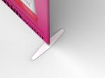 Hop-up tension frame fabric backwall display