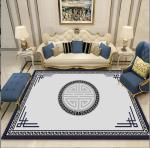 Chinese Style Ancient Classic Crystal Velvet Floor Carpets For Sofa Living Room