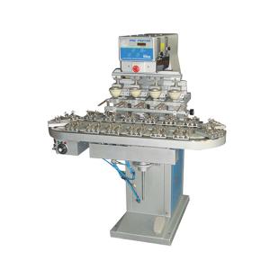 Quality automatic pneumatic four color pens pad printer with conveyor wholesale