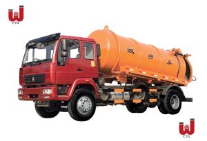 Quality 10m3 Vacuum Sewage Truck 6 Wheelers Sewage Cleaning Tanker wholesale