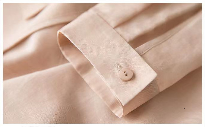 Women Blouse Summer Ruffle Neck Tencel Lyocell Clothing