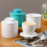 FDA Restaurant Hygienic Ceramic Butter Box With Cover