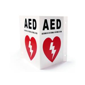 Quality AED Wall Sign First Aid Wall Cabinet 160*220*1mm For The Mark Of AED Defibrillator wholesale