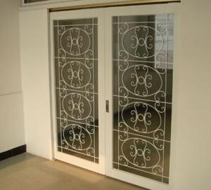 Quality white color wrought iron glass wholesale