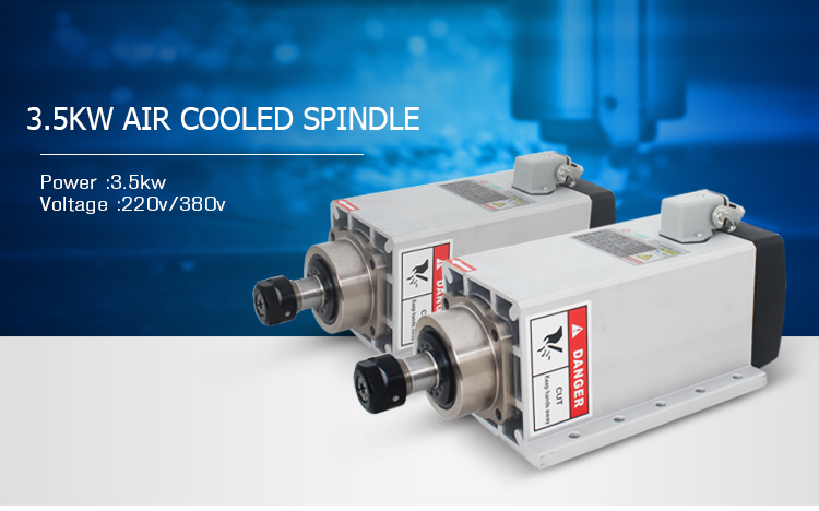 3.5kw Air Cooled Spindle ER25 Spindle 300Hz GDZ93*82-3.5kw with Maximum Torque 1.59Nm