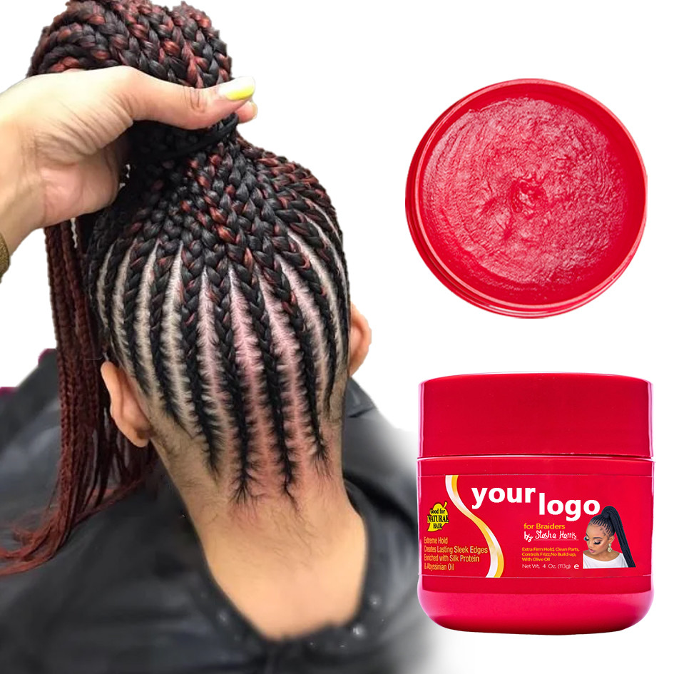 Private Label Braid Hair Gel No Flaky Strong Hold Vegan Organic Herbal Locking Gel For Curly Hair Texturizing