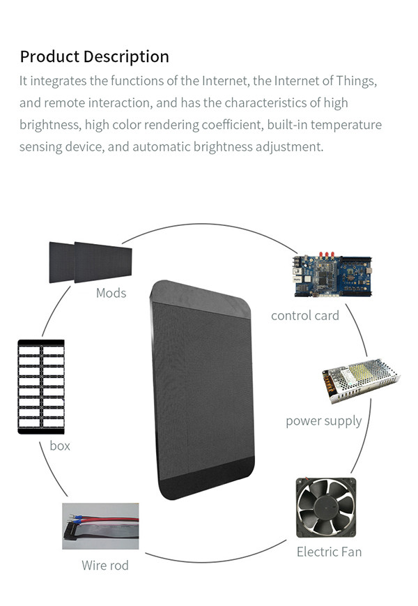 Full Color 1R1G1B Street Light Pole LED Display Outdoor Waterproof