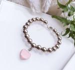 Adjustable Plain S925 Stretch Sterling Silver Beaded Bracelet Lightweight