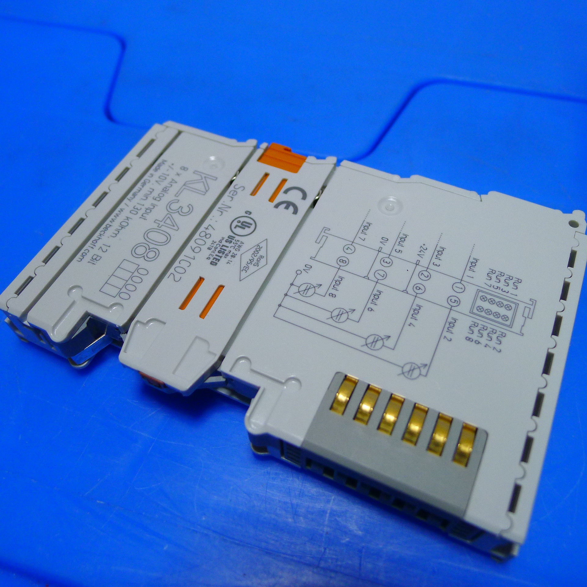 BECKHOFF 8-Channel Analog Input Module KL3408 For Solar Cell Stringer