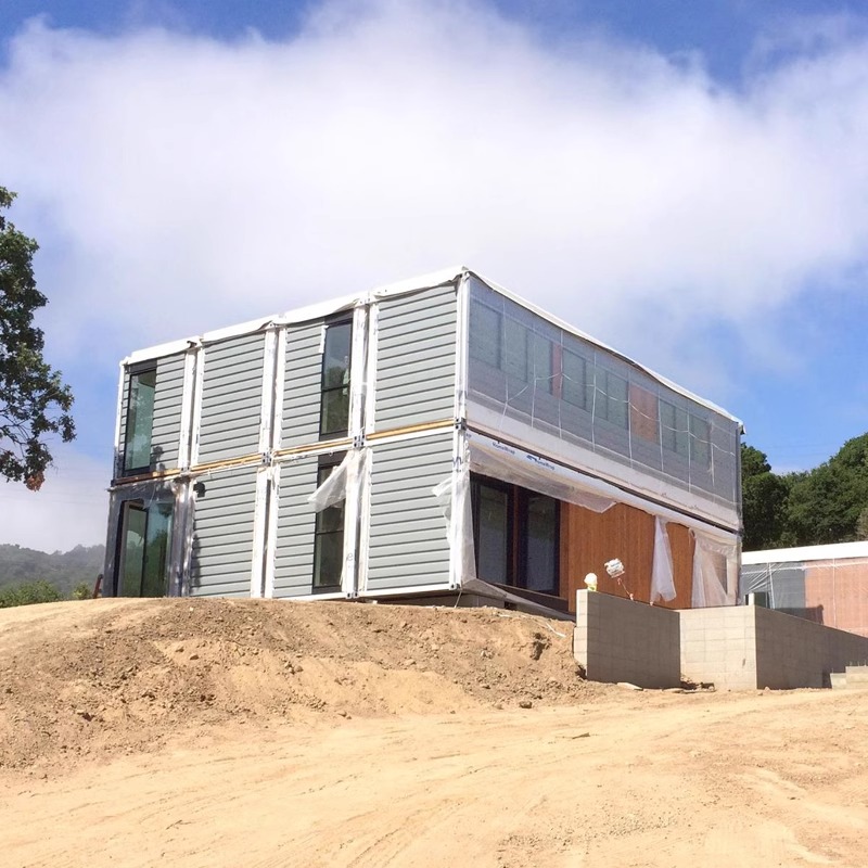 Villa 12 X 3 X 3m Modular Prefabricated House Light Steel Structure Energy Efficiency