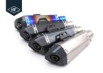 Universal Stainless Steel Motorcycle Slip On Mufflers Hexagon For Suzuki GSXR750