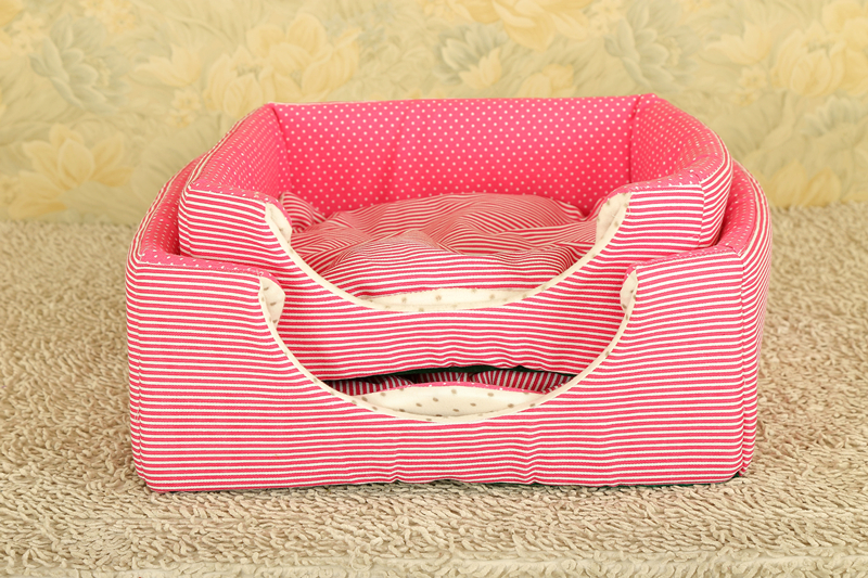 pink dog bed