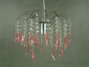 Quality Romantic Pink Acrylic Lamp Shades D250*H180 3 Way Gimbal wholesale