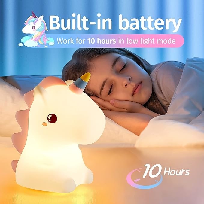 Waterproof and Good Flexibility Kids Night Light for Rechargeable Toddler 16 Colors Lamp
