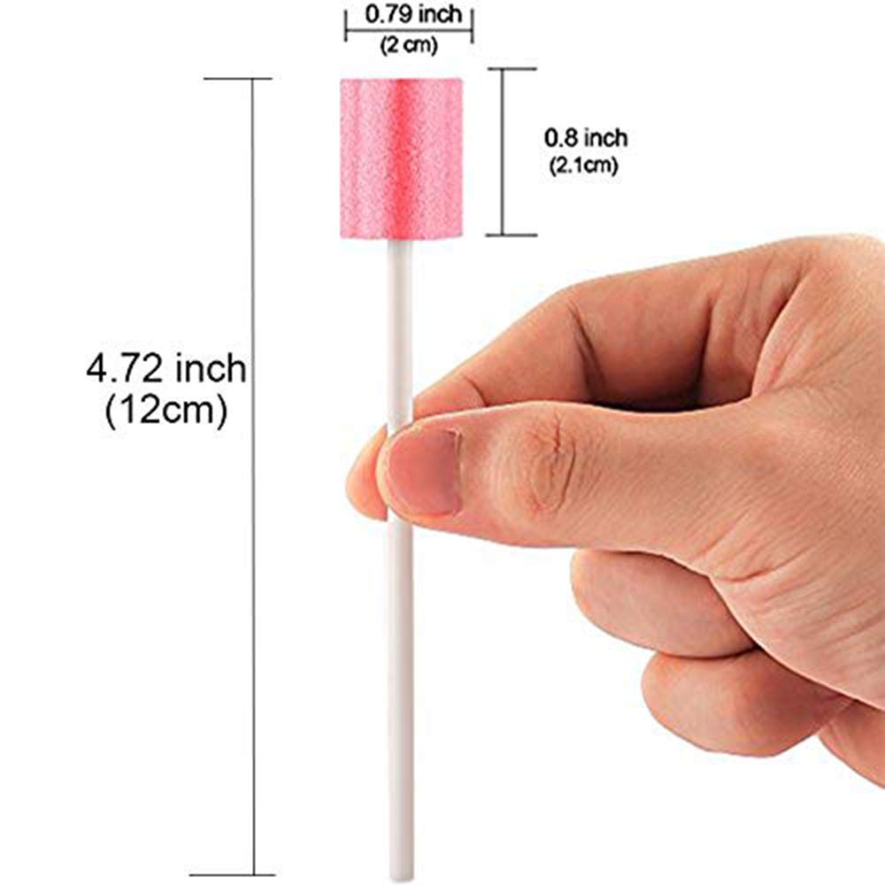 OEM Dental Consumables Pink Disposable Teeth Cleaning Swabs