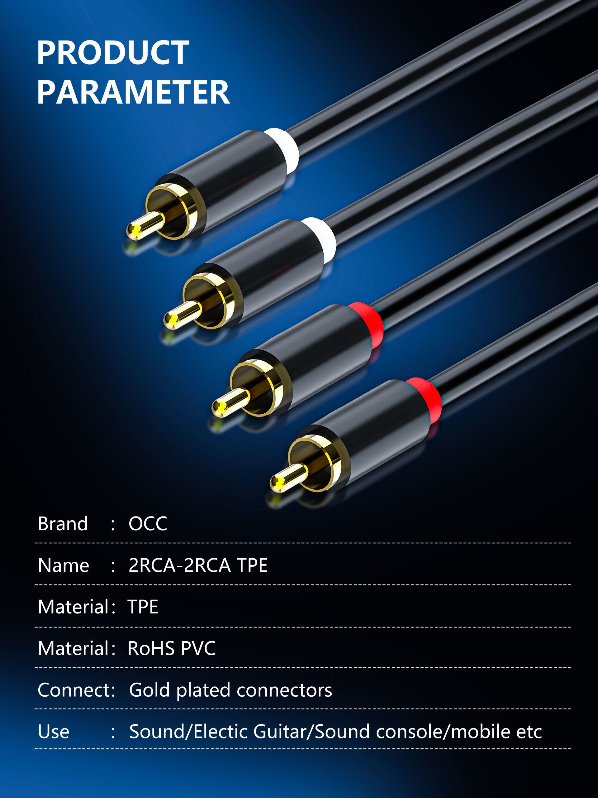 2RCA To 2RCA Audio And Video Cable
