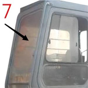 Quality EX-1 EX120-1 EX200-1 HITACHI Excavator Glass Right Side Position No.7 Tempered Glass wholesale