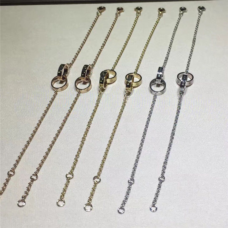 C love bracelet 18k gold white gold yellow gold rose gold diamond bracelet Jewelry factory in Shenzhen, China