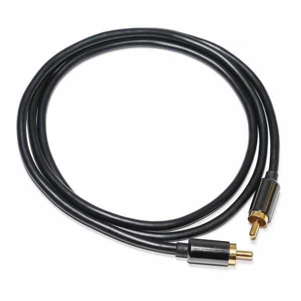 RCA Digital Audio Cable 3.5mm Output 1/1 Double Male Plate Metal Black PVC