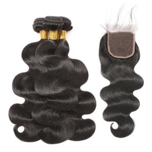 Quality Natural Black 100% Brazilian Virgin Hair / Brazilian Human Hair Bundles wholesale